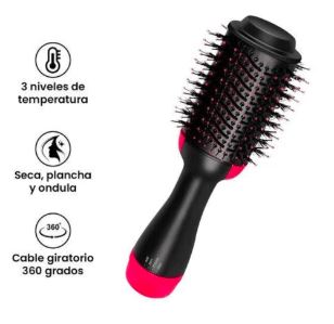 Cepillo Secador Cabello Alisador 3 En 1 Multifunción